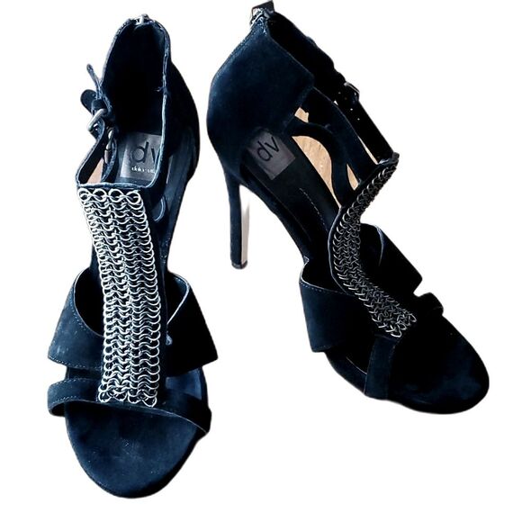 Dolce Vita Sandals Black Suede Gladiator Style Size 10 - Picture 1 of 8